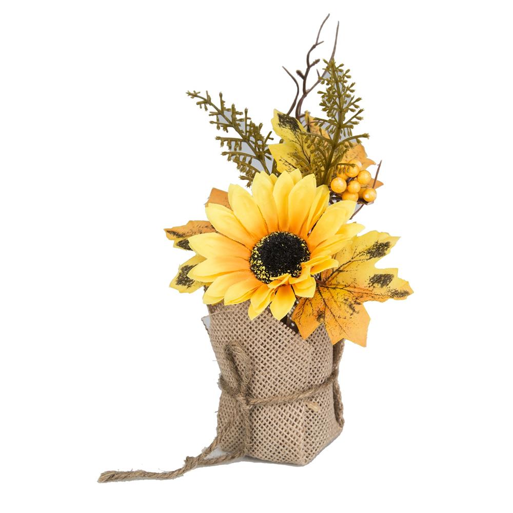 Lei 57713 Piantina Autunno Girasole Iuta 24Cm - Tessuto - Fiori | Mikasa