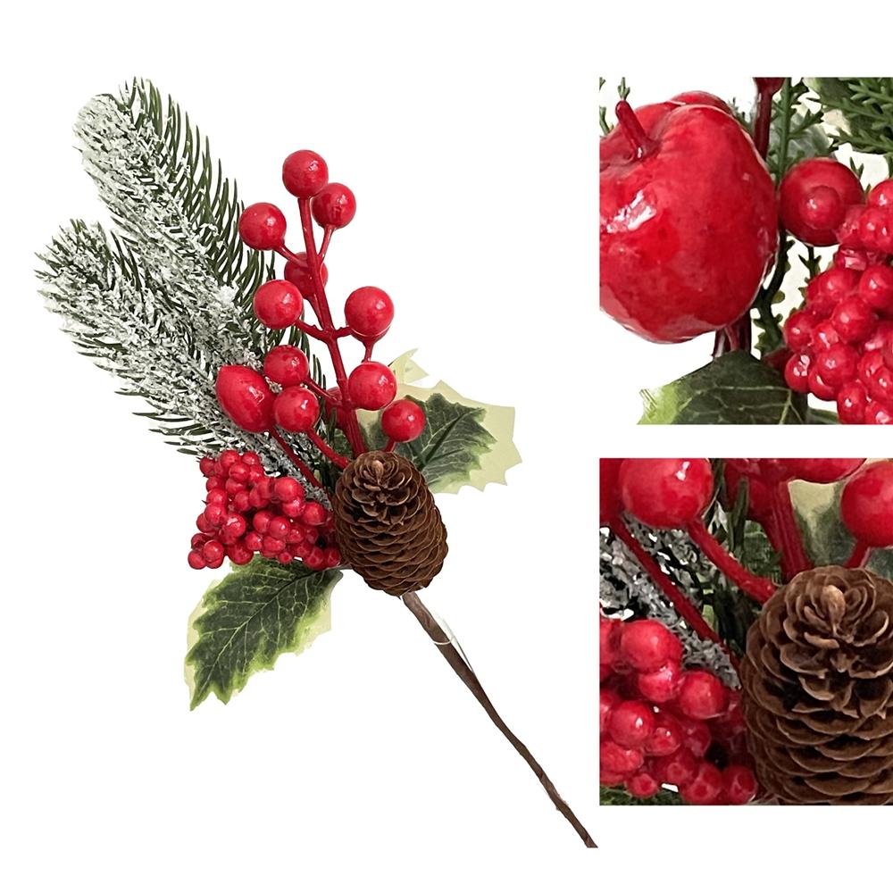 Lei 59042 Pick Agrifoglio 26Cm 2 Ass. - Assortito - Fiori (Natale) | Mikasa