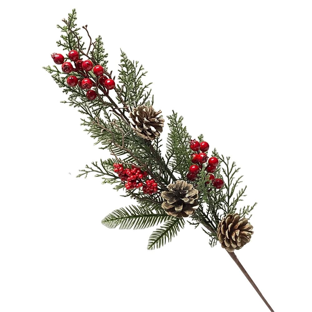 Lei 60335 Stelo Pino Pigne E Bacche Xmas 84Cm