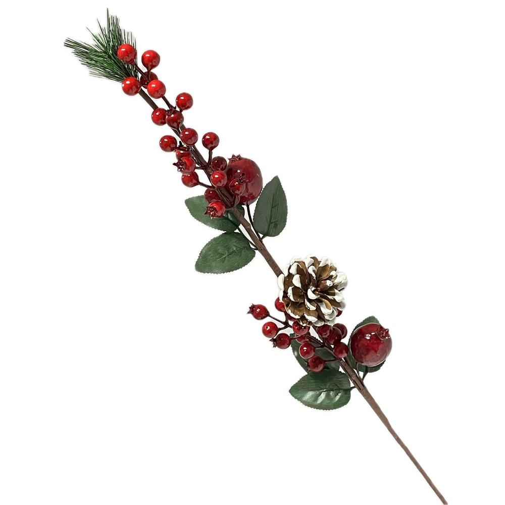 Lei 60336 Pick Bacche Pigne E Melograno Xmas 58Cm