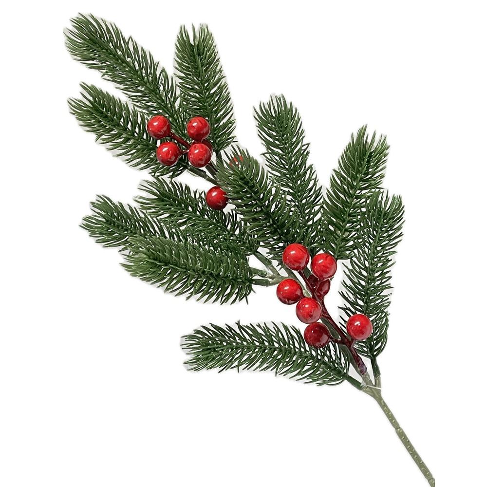 Lei 60340 Stelo Pino Thick Con Bacche Xmas 47Cm