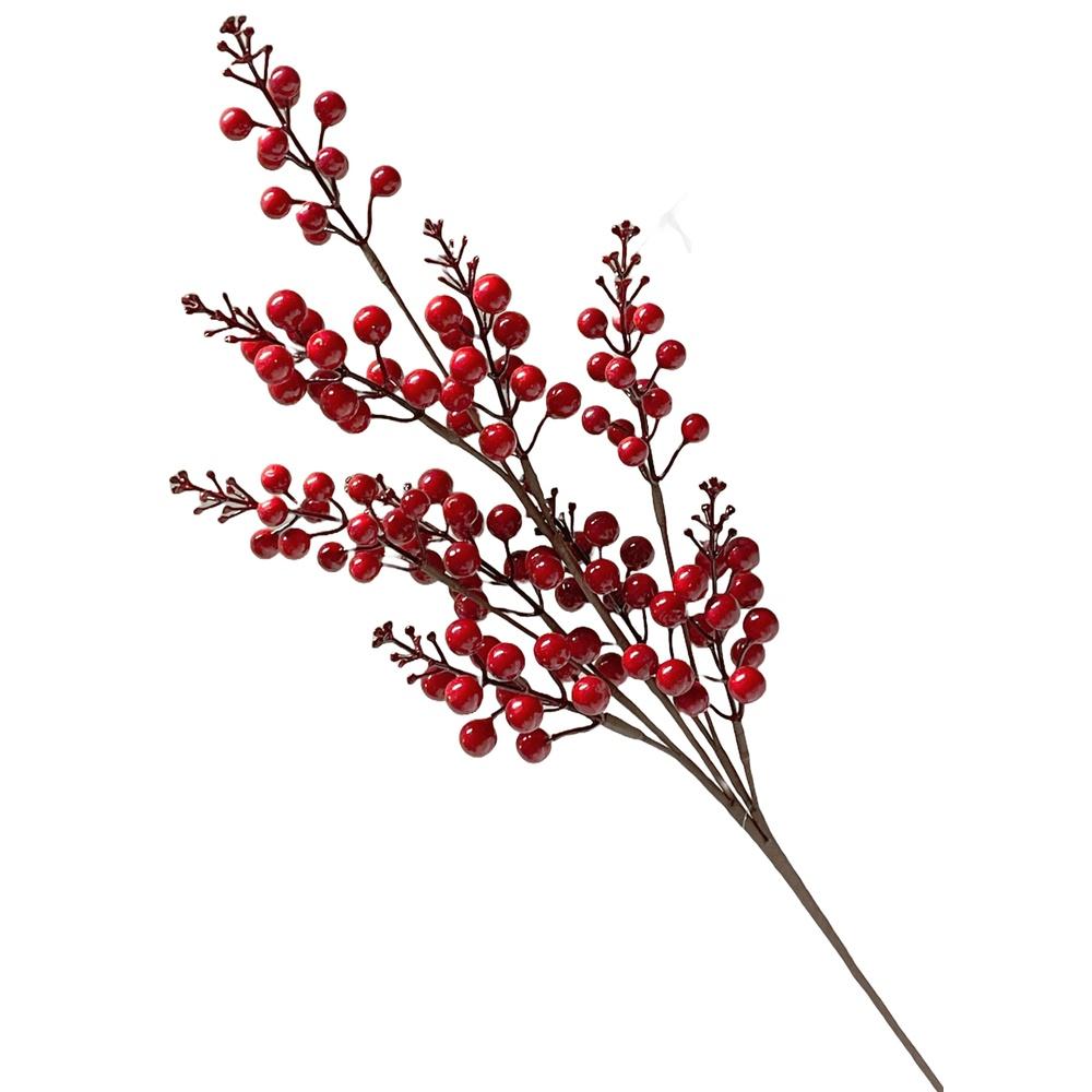 Lei 60348 Stelo Bacche Prime Innevato Xmas 75Cm