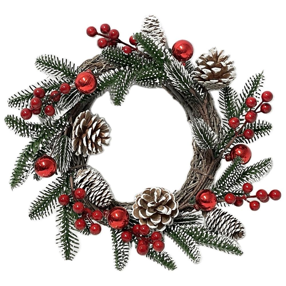 Lei 60349 Ghirlanda Pino Bacche E Pigne Xmas D 34Cm - Legno - Ghirlande | Mikasa