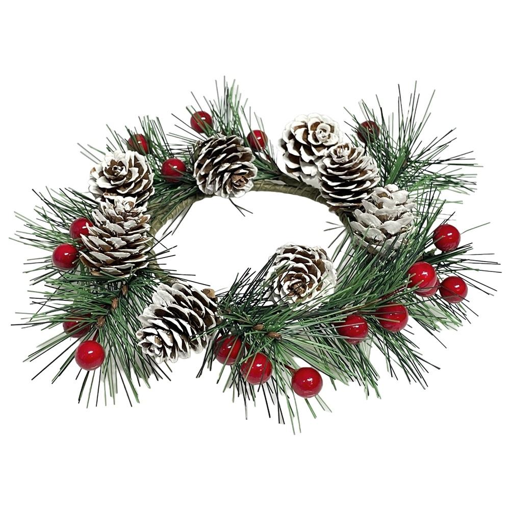 Lei 60350 Ghirlanda Slim Pino Bacche E Pigne Xmas 18Cm - Legno - Ghirlande | Mikasa