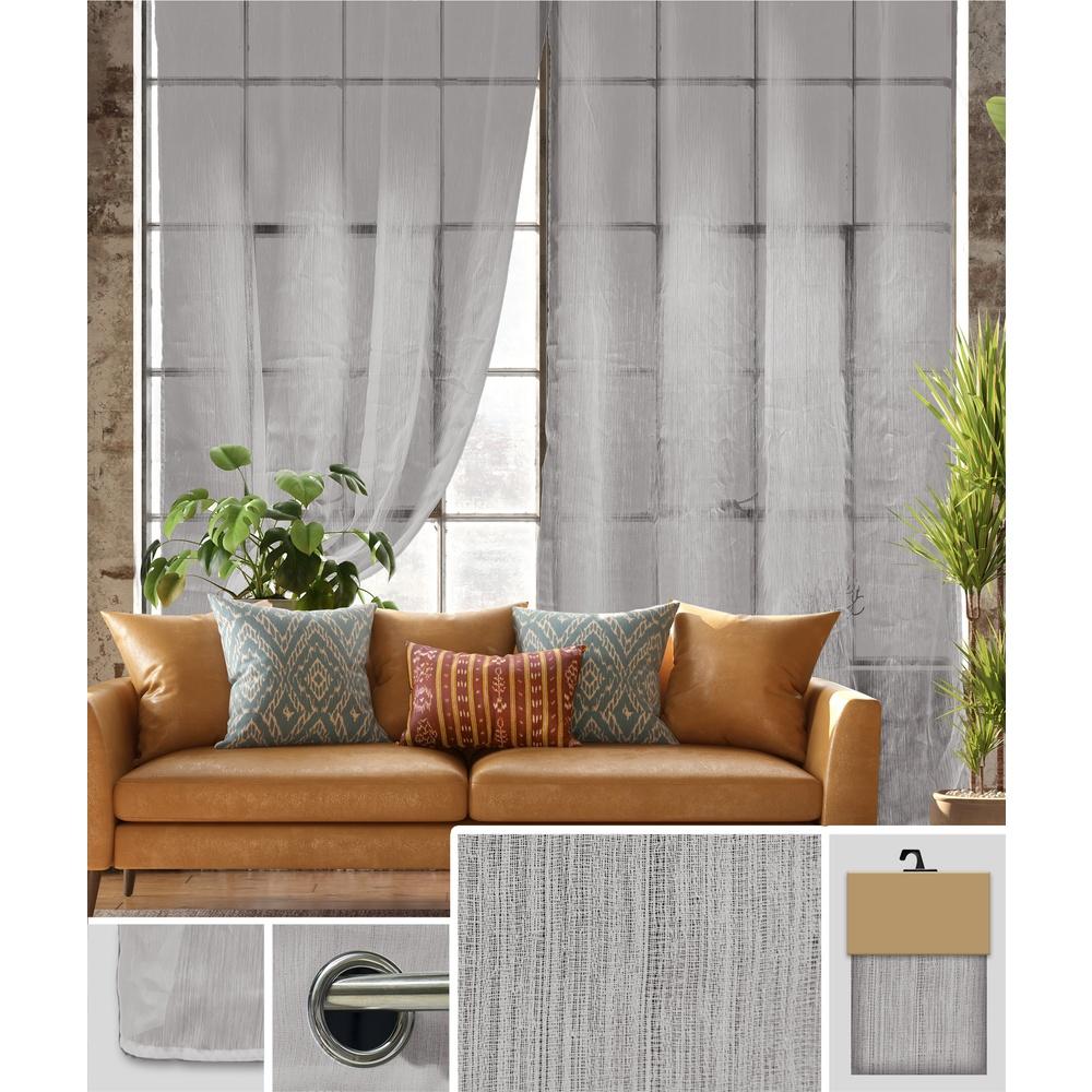 Len 60730 Tenda Matilde Grigia 140*280Cm - Tessuto Grigio - Tende | Mikasa