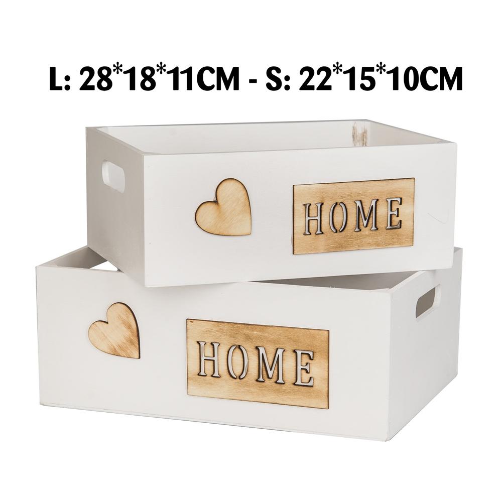 LIN 57383-M CASSETTA CUORE BIANCA 28*18*11CM +57385+ +57383+