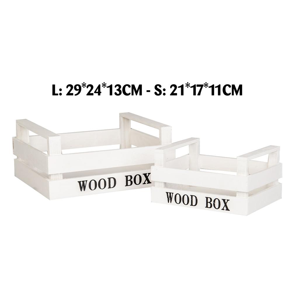 LIN 57386-P CASSETTA MARKET BIANCA 21*17*11CM