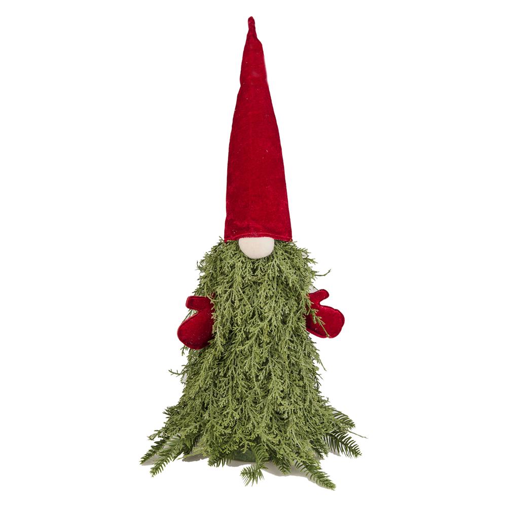 Liy 56582 Deco Albero Elfo Verde Cappello Rosso 65Cm