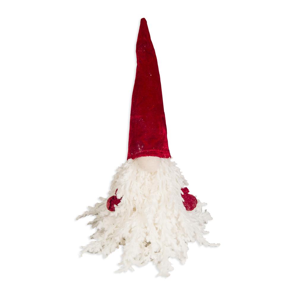 Liy 57192 Deco Albero Elfo Bianco Cappello Bordeaux 65Cm