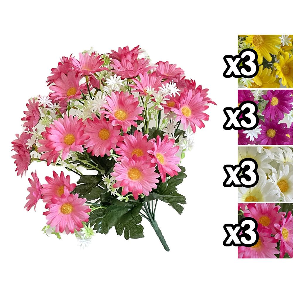 Liy 59827 Mazzetto Daisy Margherite 40Cm 4 Ass. 12/36 - Assortito - Fiori | Mikasa
