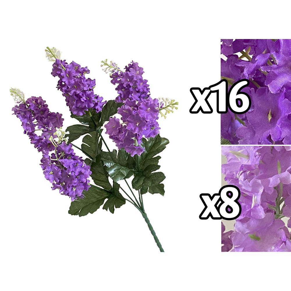 Liy 59831 Bush Lilla' 5 Fiori 38Cm 2 Ass. 24/72