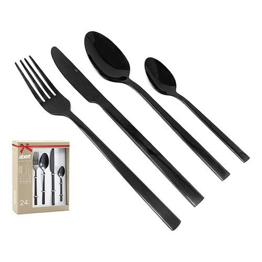 Serv.24pz Malaga Black inox 18/c c/elegant - Acciaio Inox Nero - Posate | Mikasa