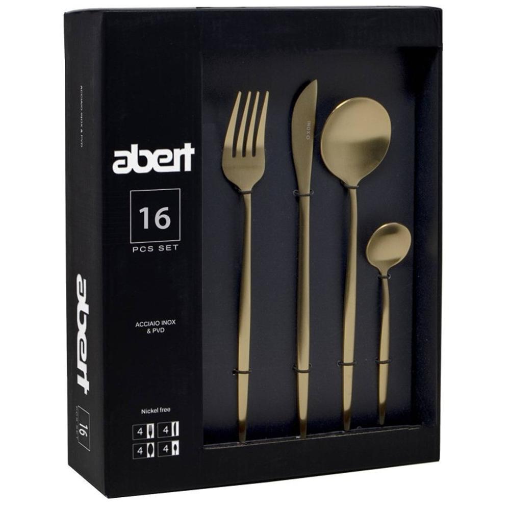 Serv.16Pz Porto Pdl Gold Inox C/Elegant - Acciaio Inox Oro - Posate | Mikasa