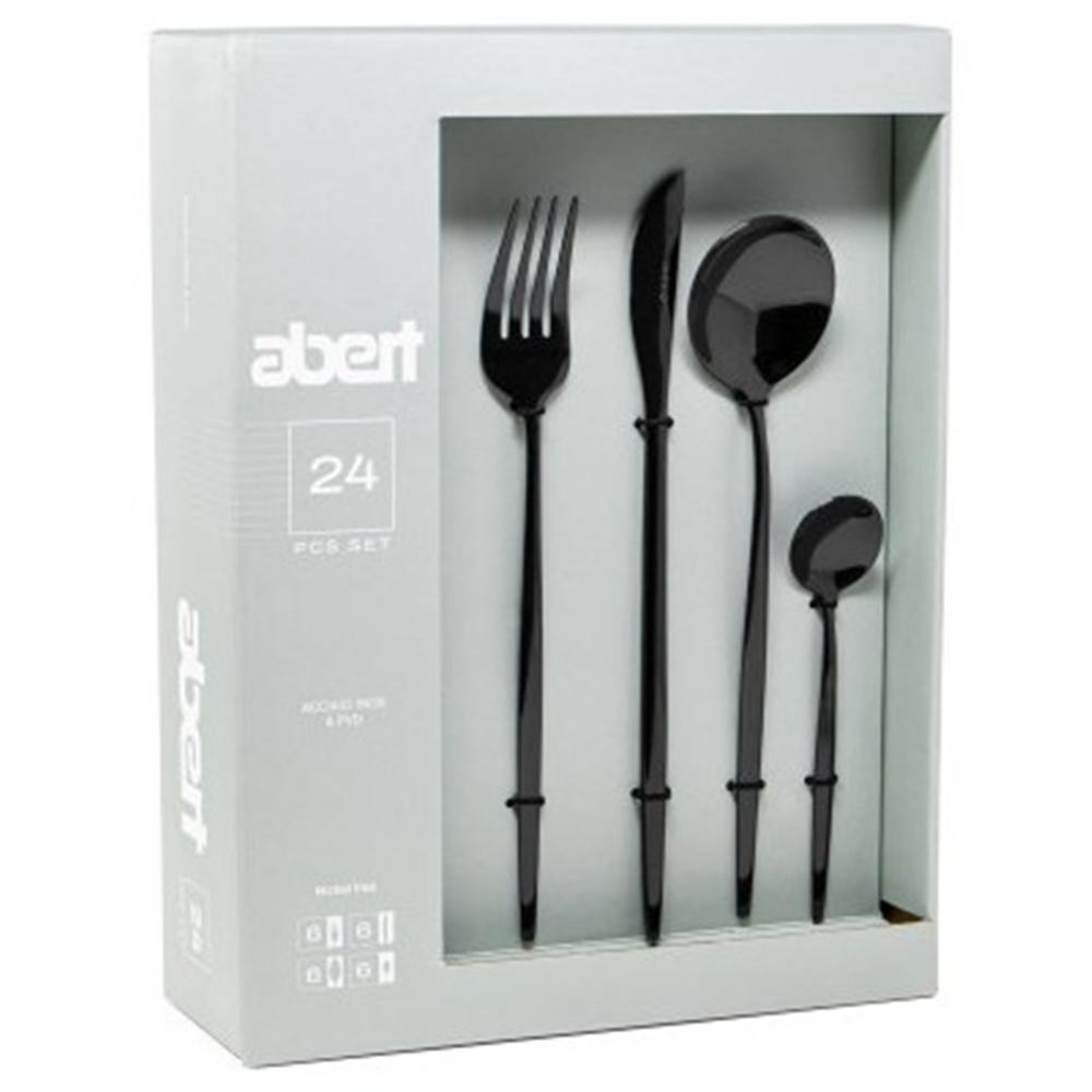 Serv.24Pz Porto Black Con Scatola Elegant - Nero - Posate | Mikasa