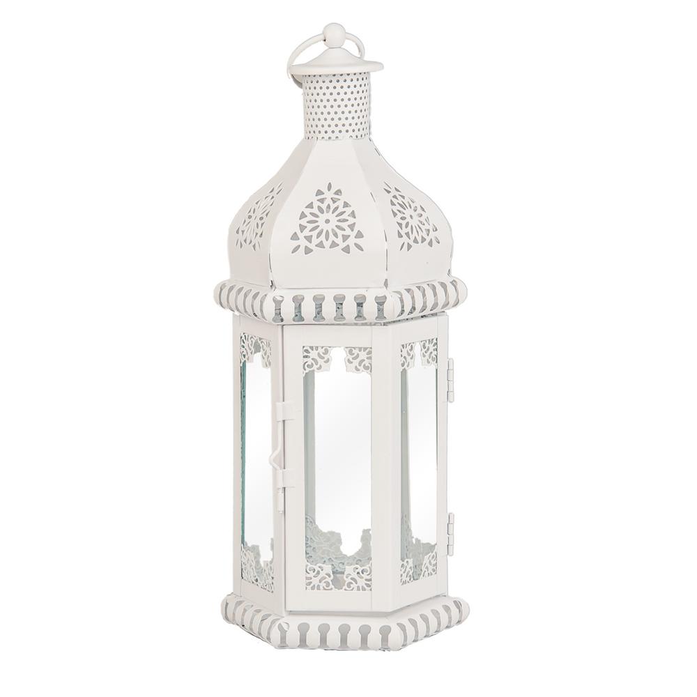 Lt 57488 Lanterna Seda Bianca 14*12*34 Cm