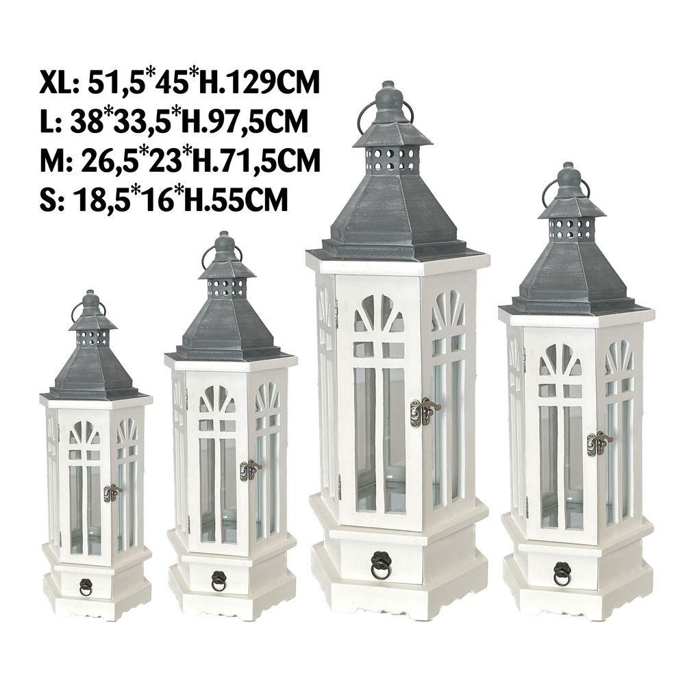 Lt 60188-M Lanterna Vermont Bianche 38*33,5*97,5Cm