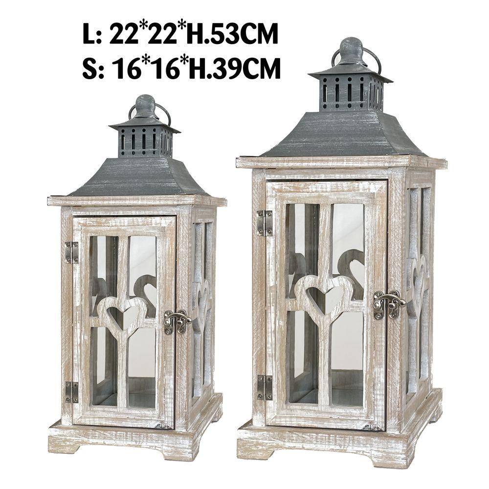 Lt 60206 S/2 Lanterne Heart Natural