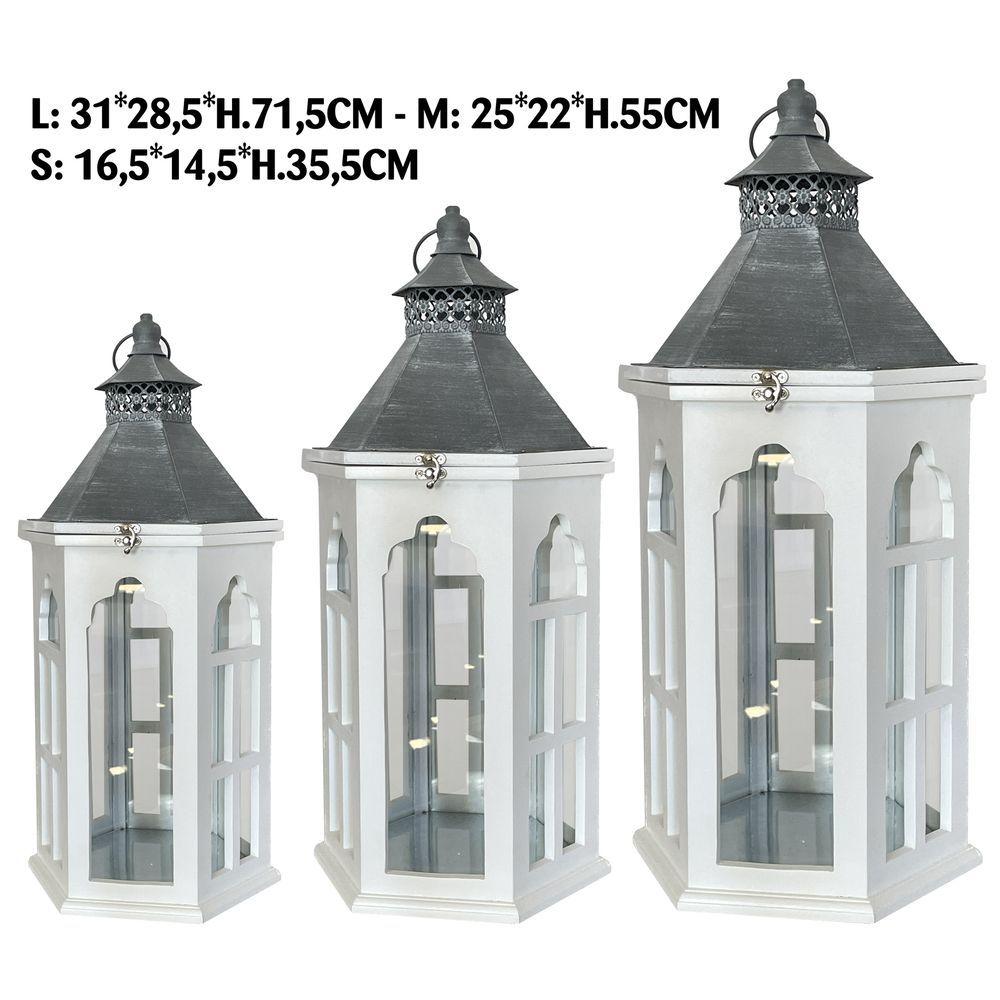 Lt 60209-G Lanterna Charlotte White 31*28,5*71,5Cm
