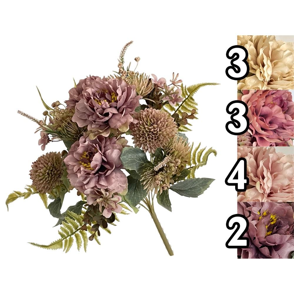 Lus 60522 Mazzo Peonie Mix Basil H.50Cm 4 Ass.