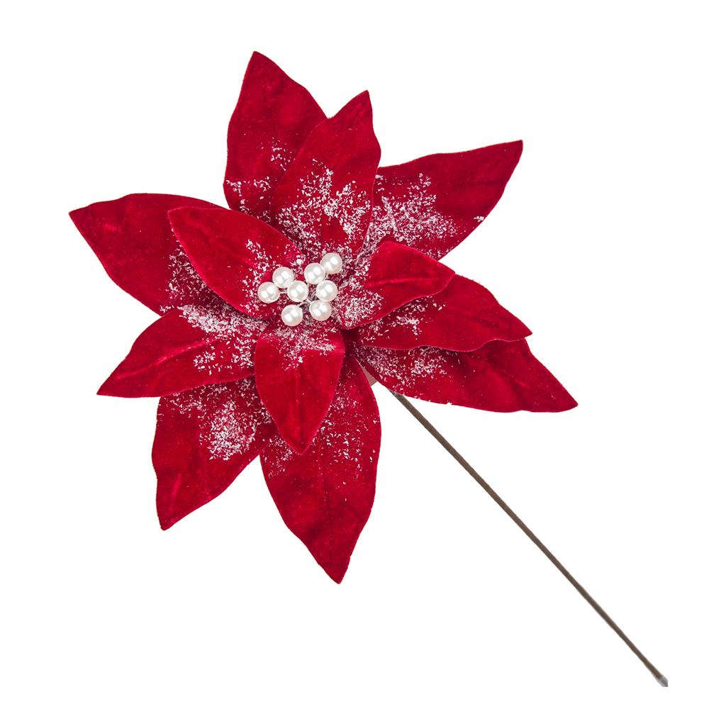 Luv 56563 Stelo Stella Innevata 67*34Cm - Rosso - Fiori (Natale) | Mikasa