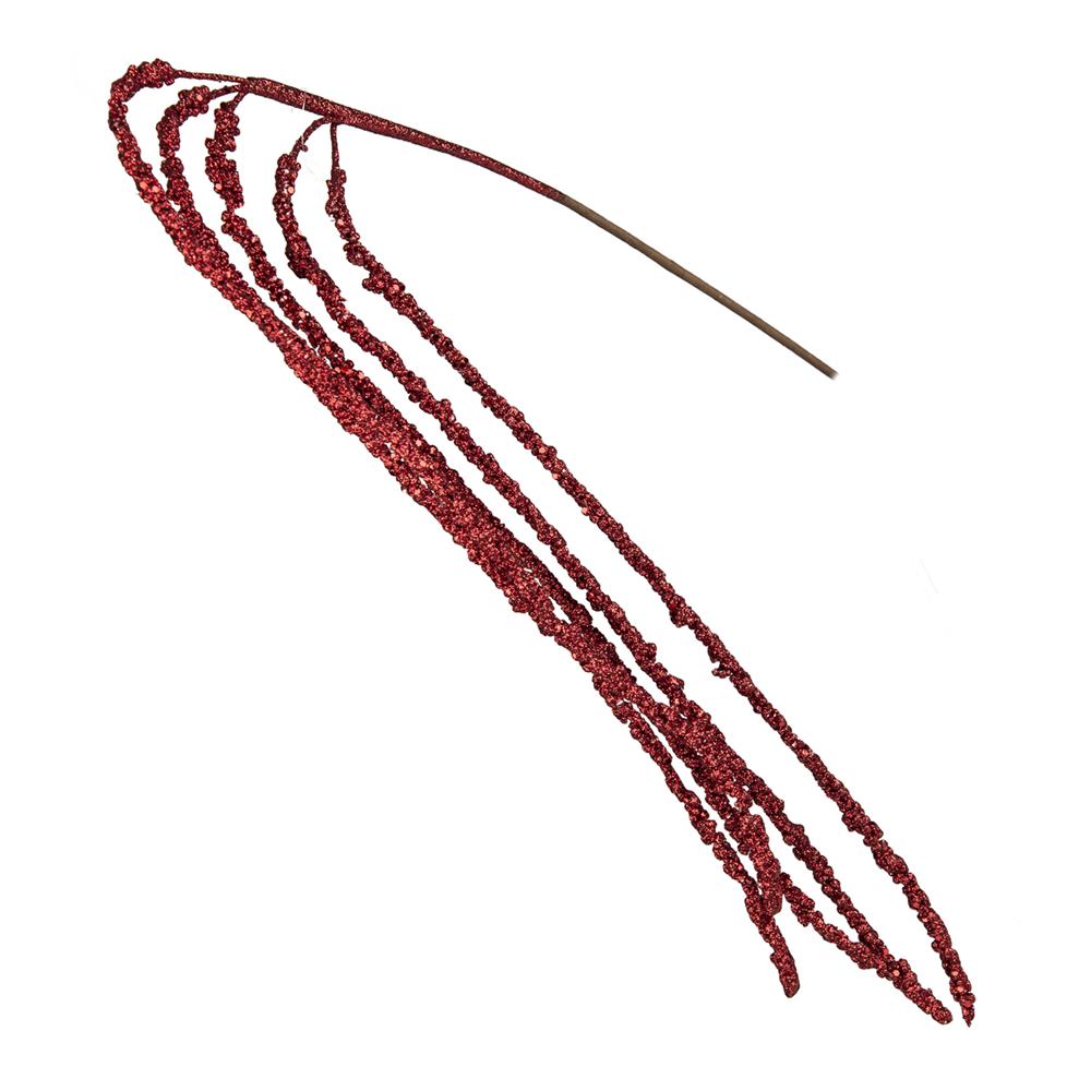 Luv 57552 Stelo Pendente 5 Rami Glitter Red 100Cm
