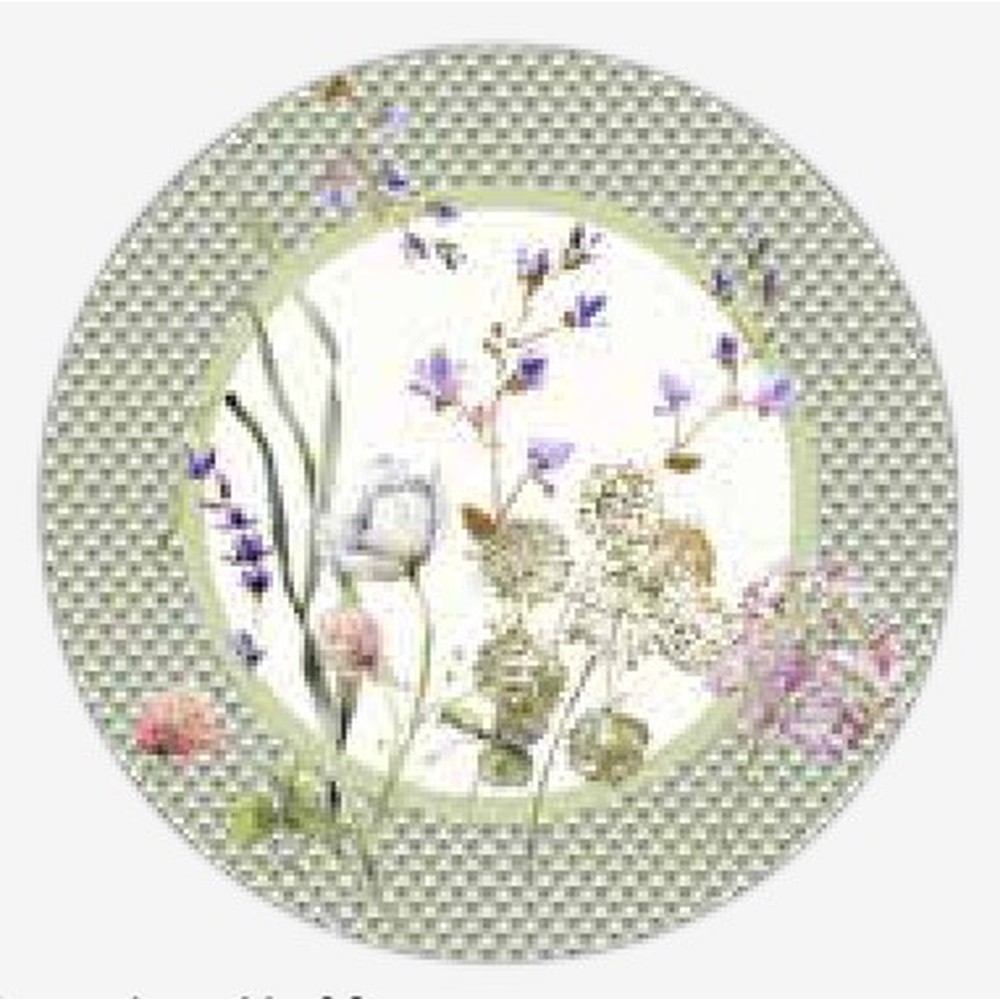 Sottopiatto Rivestito Achillea Set 2 Pz Ø Cm.36 Verde 09