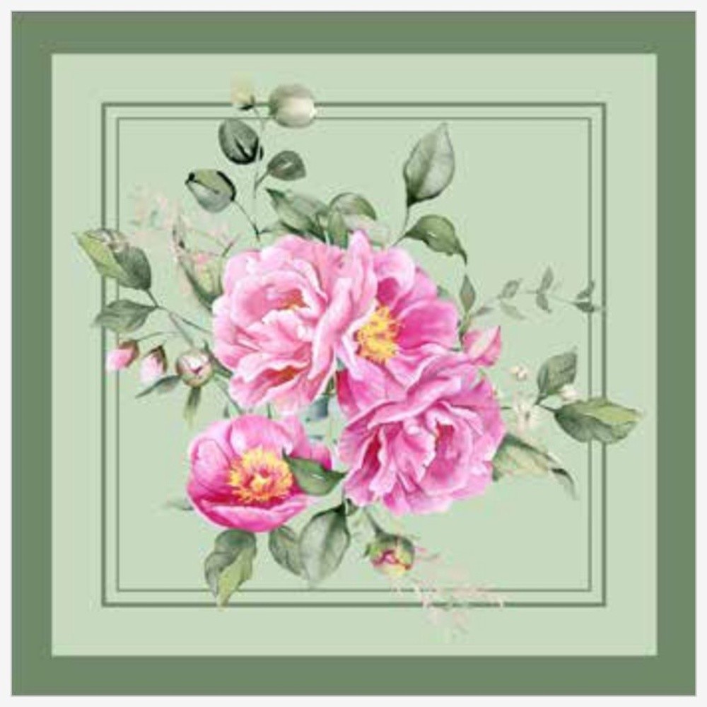 Centrotavola Peony Cm.95X95 Verde 09 - Verde - Centrini | Mikasa