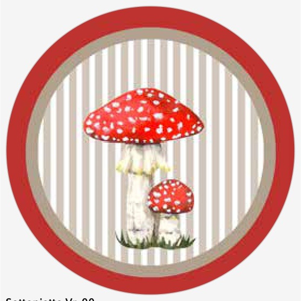 Sottopiatto Rivestito Amanita Set 2 Pz Ø Cm.36 00