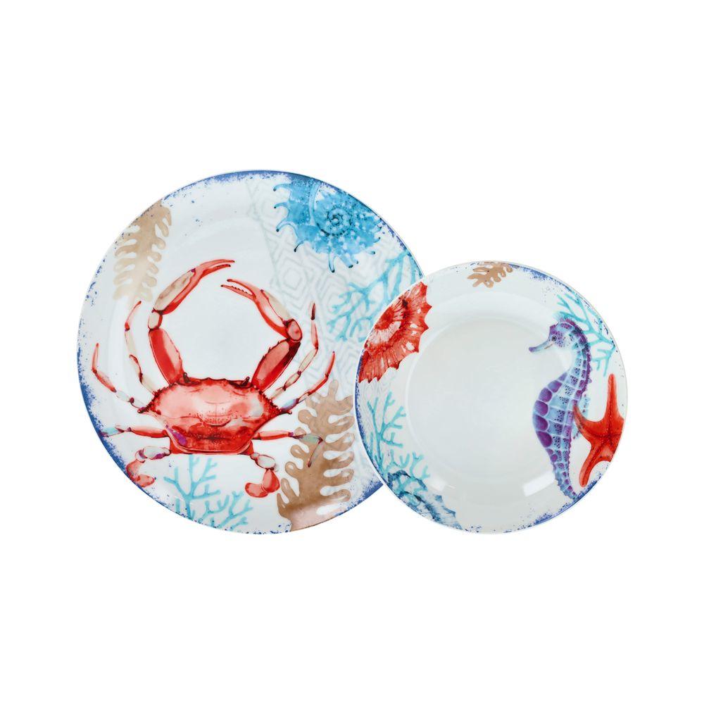 Serv. Tavola 12 Pz (6Pni+6Fdi) Madison Aquarium - Servizio Piatti | Mikasa