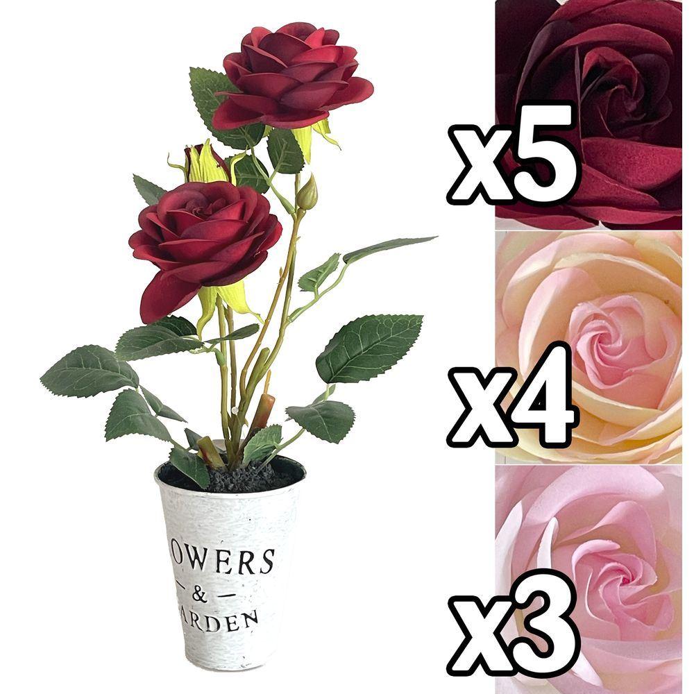 Mei 60164 Vaso Rosa Flowers & Garden 35Cm 3 Ass.
