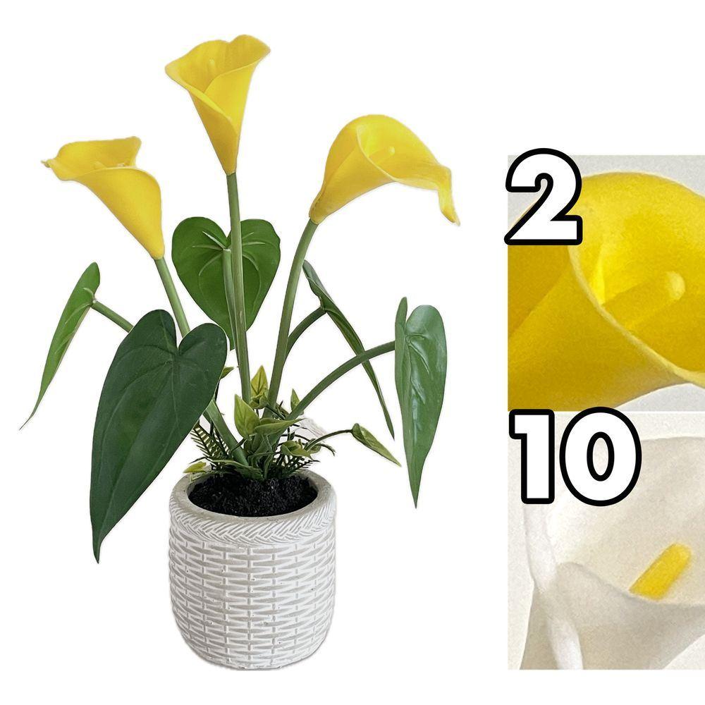 MEI 62073 Vasetto Calla 3 Fiori 32Cm 2 Ass.