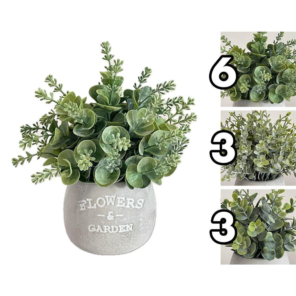 MEI 62077 Greenery Vaso Cemento 20Cm 3 Ass.