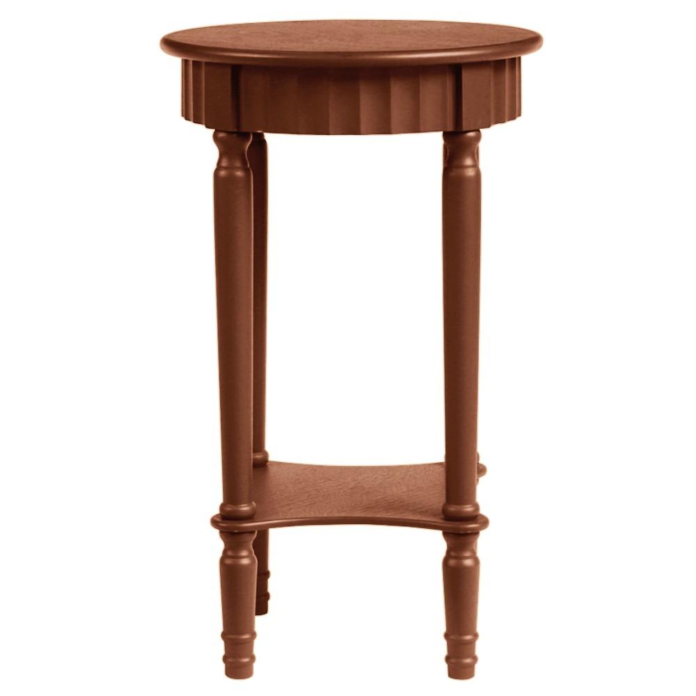 Mob 59838 Tavolino Coloniale Tondo Color Noce 40*40*66Cm - Legno Marrone - Tavolini | Mikasa