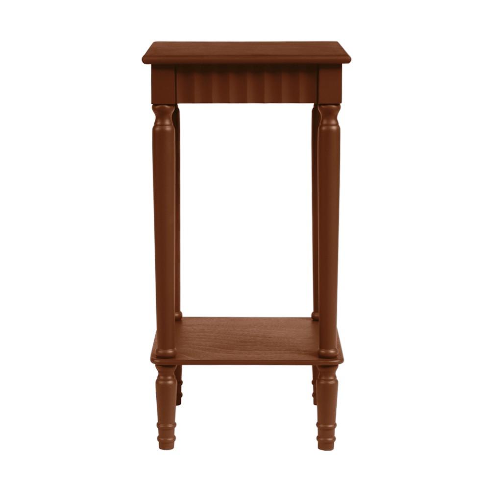 Mob 59840 Tavolino Coloniale Rett. Color Noce 36*36*71Cm - Legno Marrone - Tavolini | Mikasa