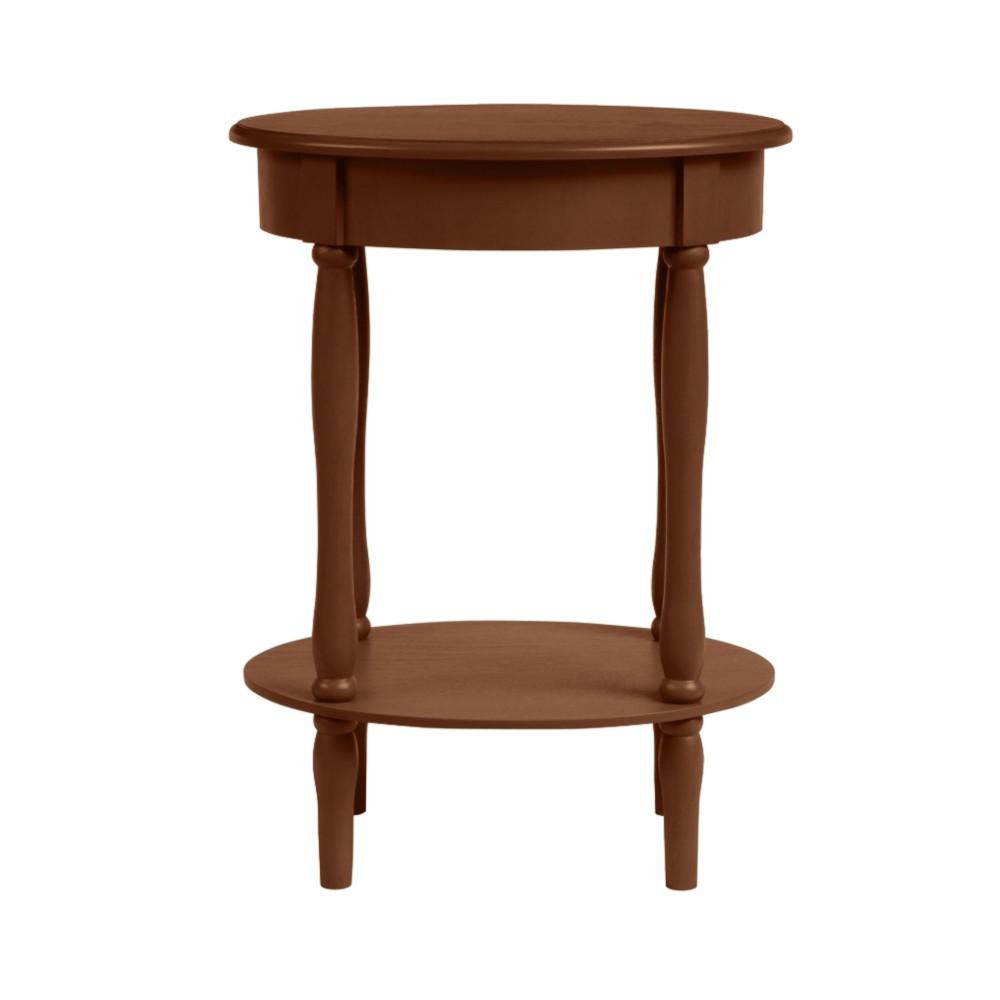 Mob 59842 Tavolino Coloniale Ovale Color Noce 50*40*66Cm - Legno Marrone - Tavolini | Mikasa