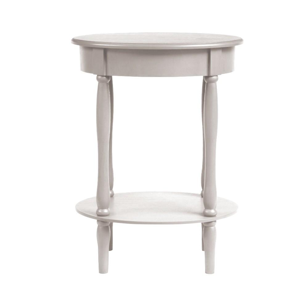 Mob 59843 Tavolino Coloniale Ovale Bianco 50*40*66Cm - Bianco - Tavolini | Mikasa