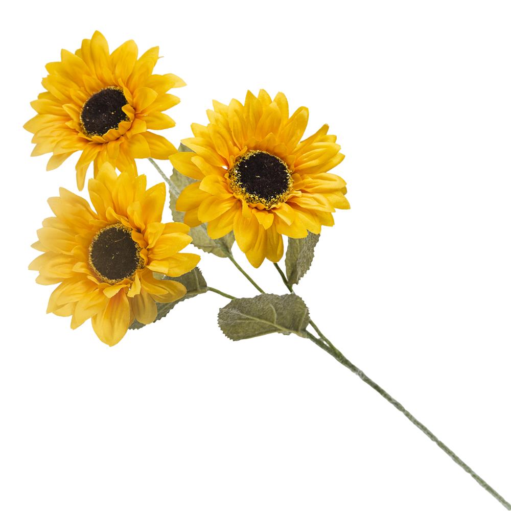 Nic 56512 Stelo Girasole 3 Fiamme Autunno 63Cm