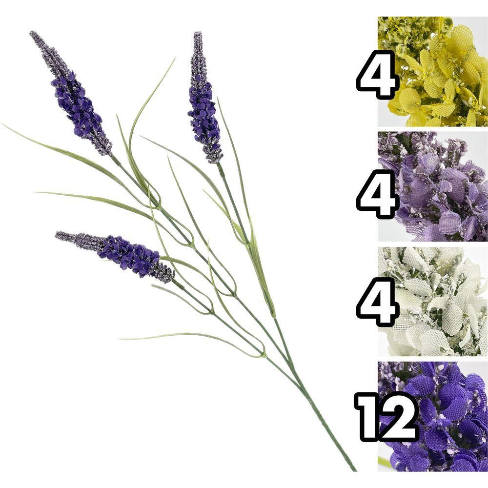 NIC 62245 Lavanda Stelo 3 Fiori 73 Cm 4 Ass.