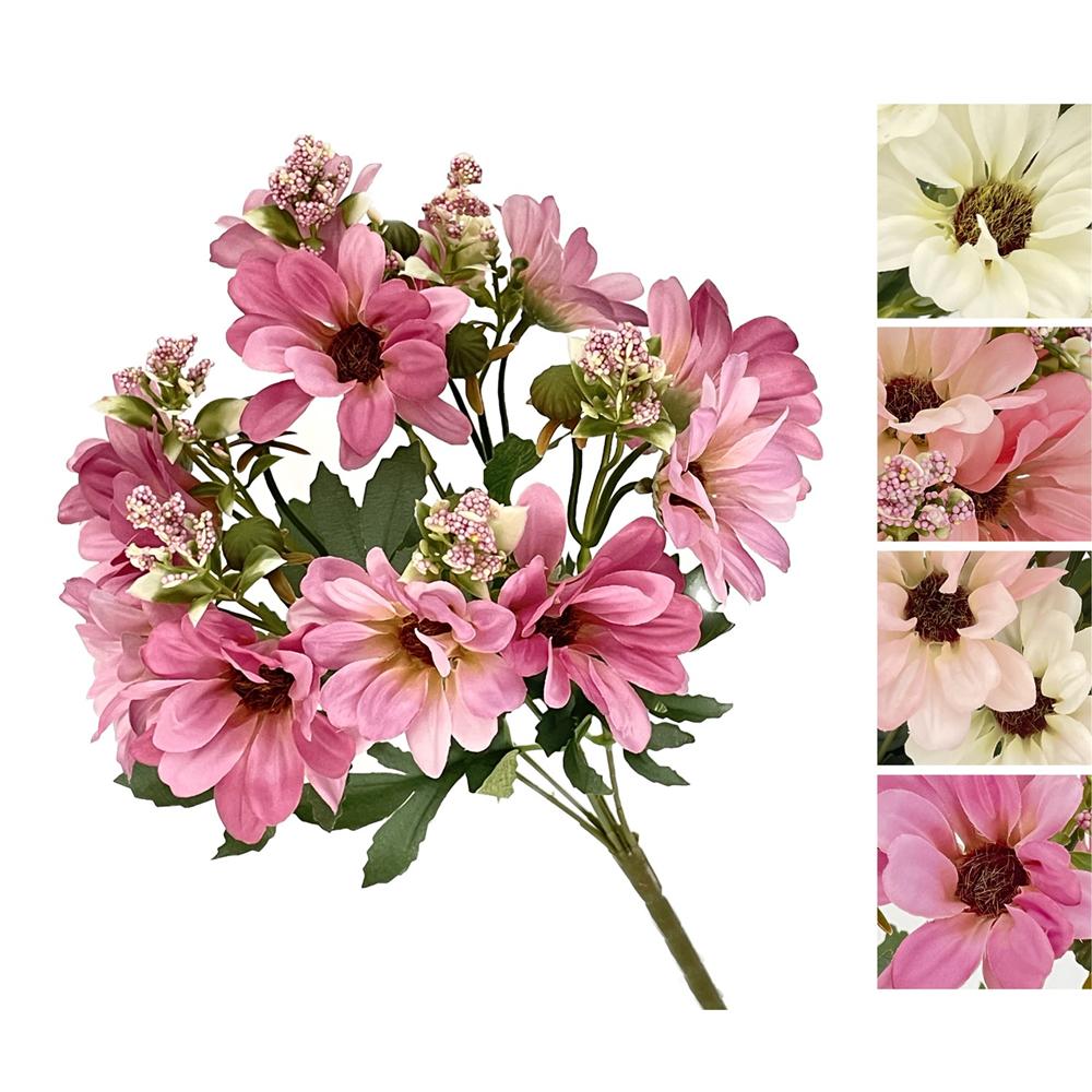 Nin 58634 Bush 6 Crisantemi 4 Ass. - Tessuto Assortito - Fiori | Mikasa