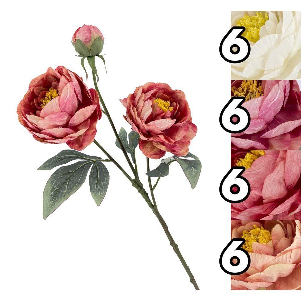 NIN 62209 Stelo 3 Peonie Harmony 79Cm 4 Ass. - Tessuto Assortito - Fiori | Mikasa