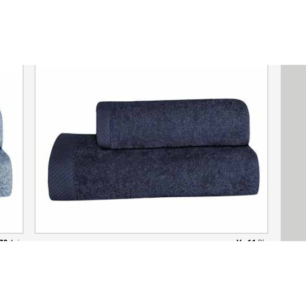 Spugna Nuvola Coppia Tinta Unita Cm.40X60 + 60X100 Gr.550 Blu 11 - Cotone Blu - Asciugamani | Mikasa