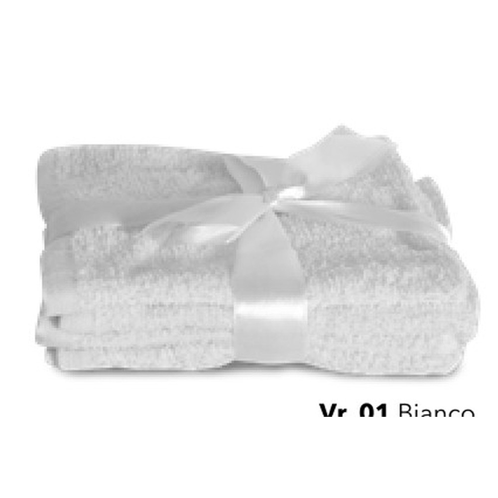 Lavette Spugna Nuvola Cm.30X30 Set 5 Pz Gr.420 Bianco 01 - Cotone Bianco - Asciugamani | Mikasa
