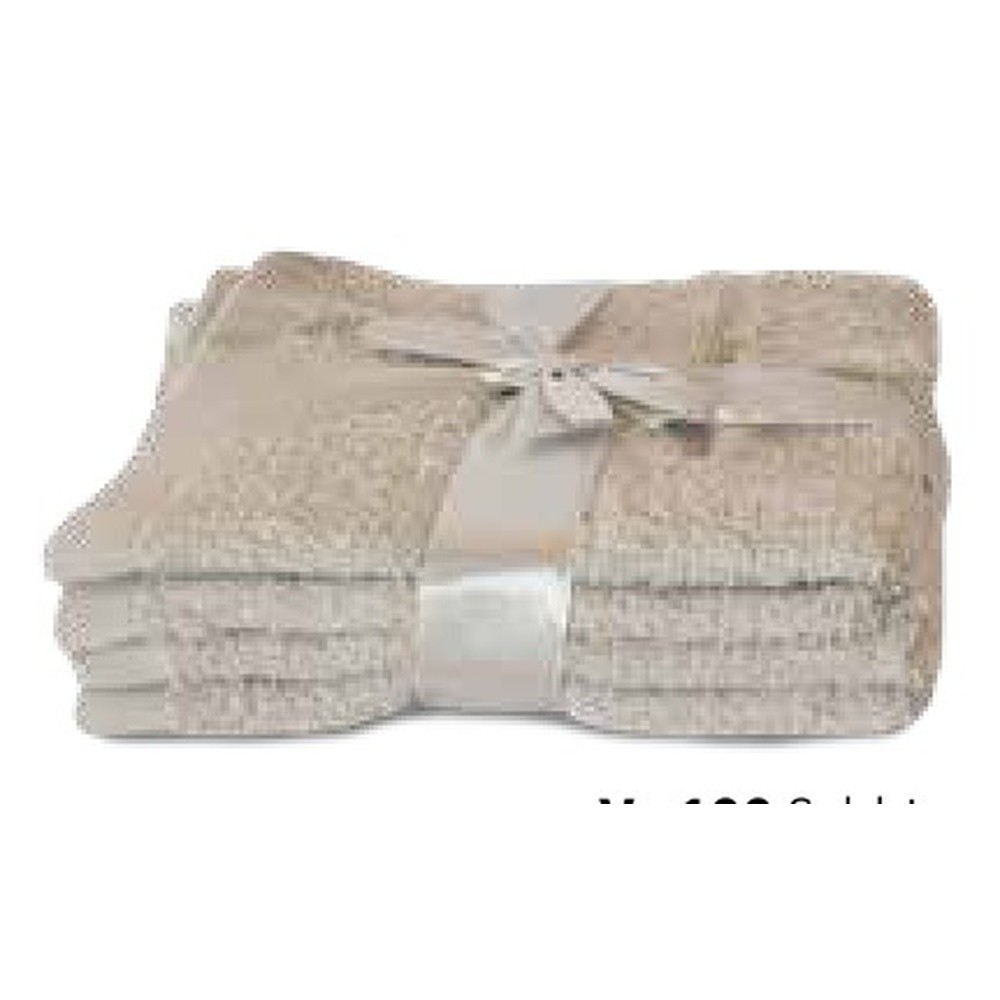 Lavette Spugna Nuvola Cm.30X30 Set 5 Pz Gr.420 Sabbia 100 - Cotone - Asciugamani | Mikasa