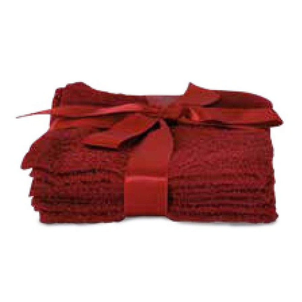 Lavette Spugna Nuvola Cm.30X30 Set 5 Pz Gr.420 Rosso 15 - Cotone Rosso - Asciugamani | Mikasa
