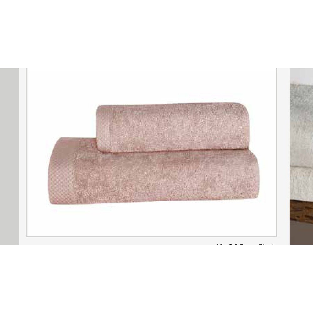 Telo Bagno Spugna Nuvola Tinta Unita Cm.100X150 Gr.550 Rosa Cipria 24