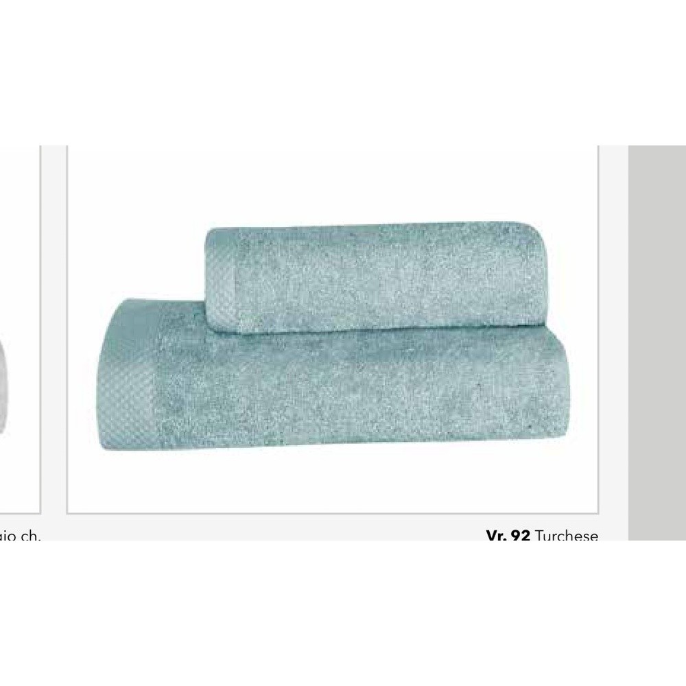 Telo Bagno Spugna Nuvola Tinta Unita Cm.100X150 Gr.550 Turchese 92