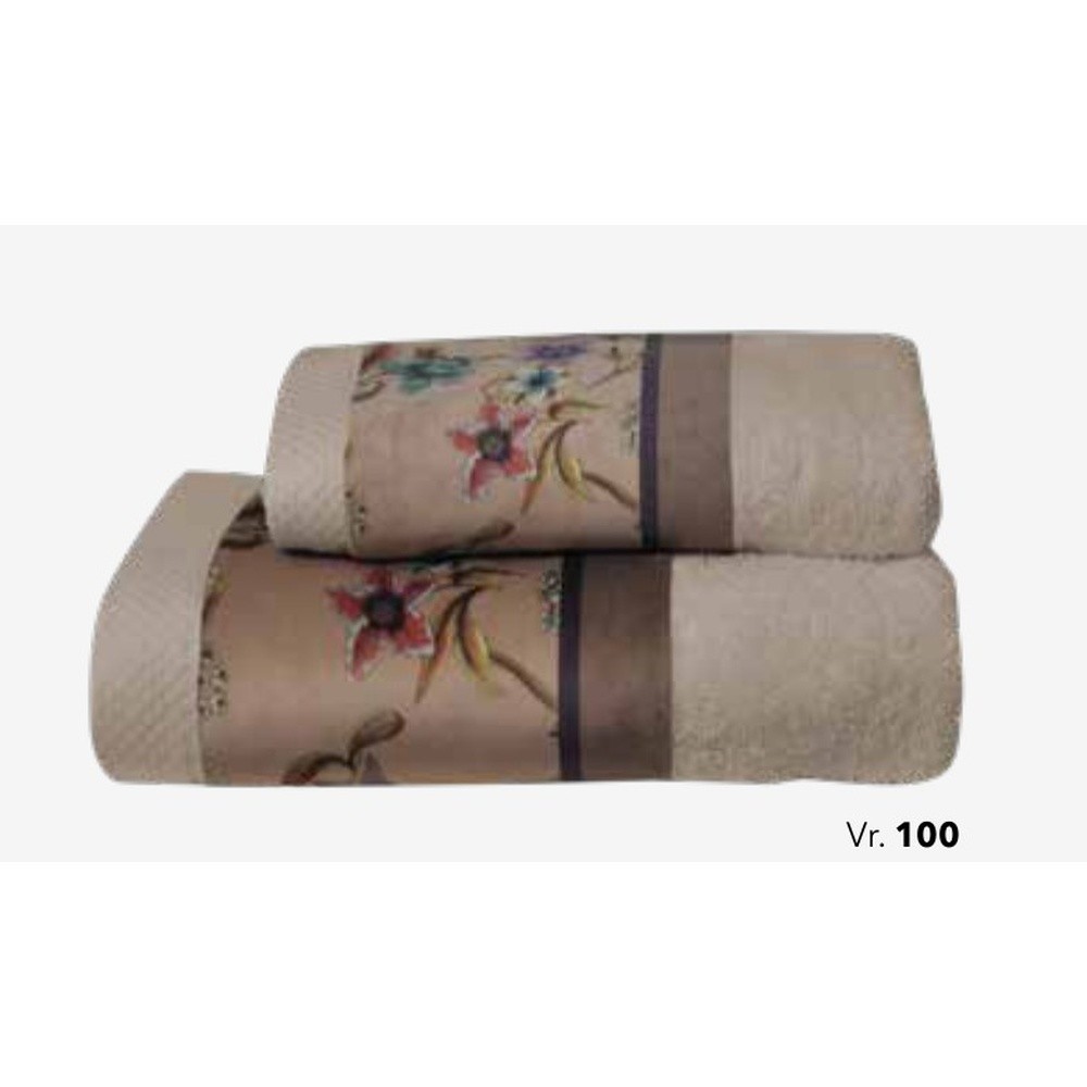Spugna Astor Coppia Cm.40X60 + 60X100 Gr.550 Sabbia 100 - Cotone - Asciugamani | Mikasa