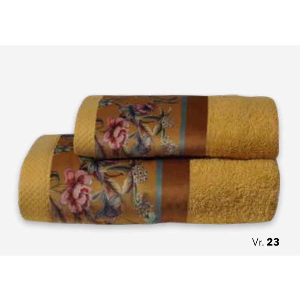 Spugna Astor Coppia Cm.40X60 + 60X100 Gr.550 Senape 23 - Cotone Giallo - Asciugamani | Mikasa