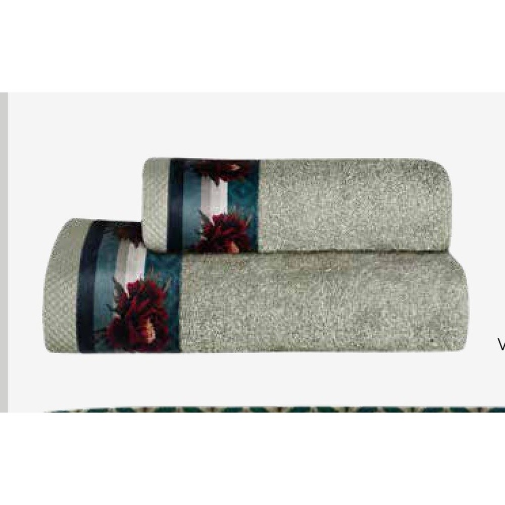 Spugna Greta Coppia Cm.40X60 + 60X100 Gr.550 Verde 09 - Cotone Verde - Asciugamani | Mikasa