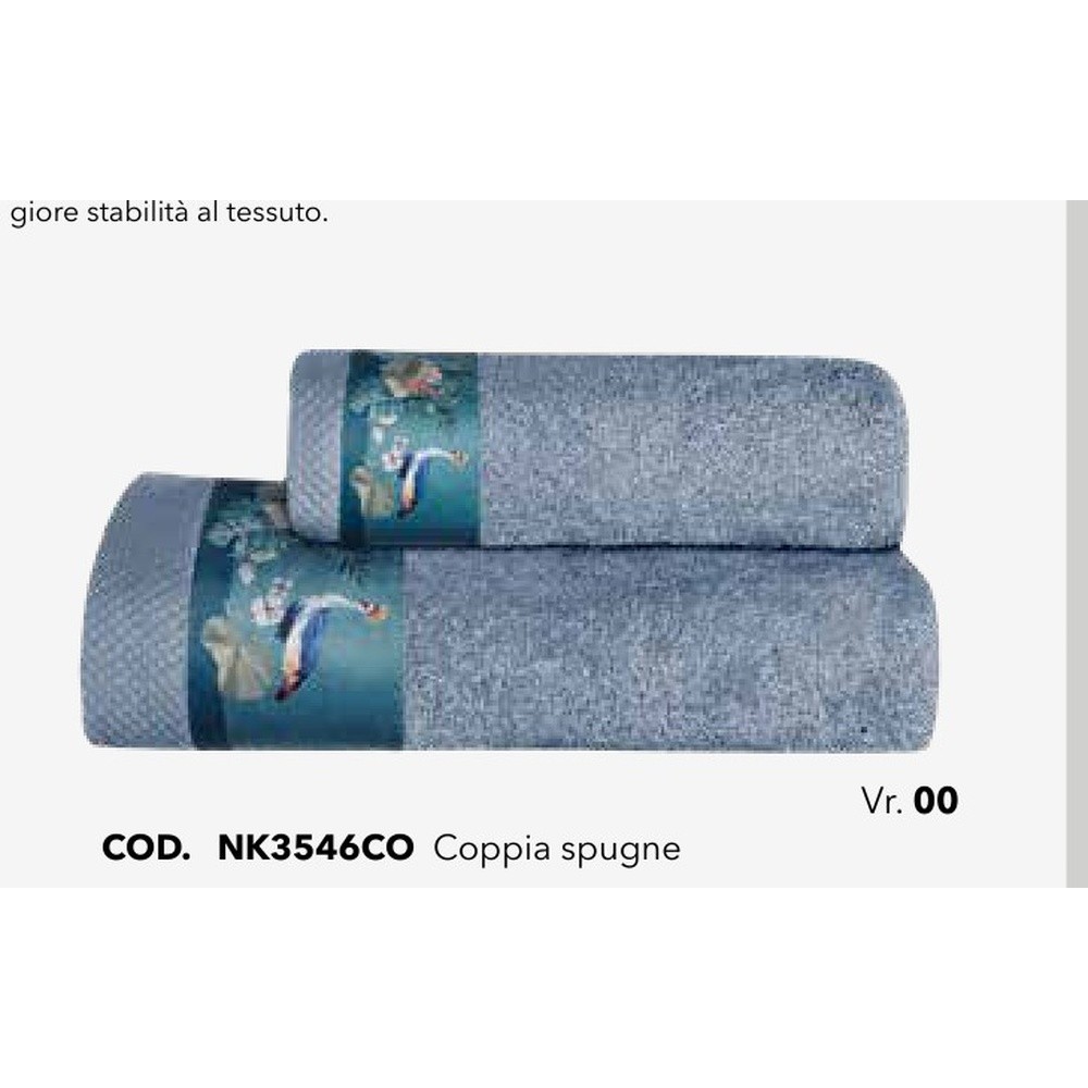Spugna Ardea Coppia Cm.40X60 + 60X100 Gr.550 00 - Cotone Fantasia - Asciugamani | Mikasa